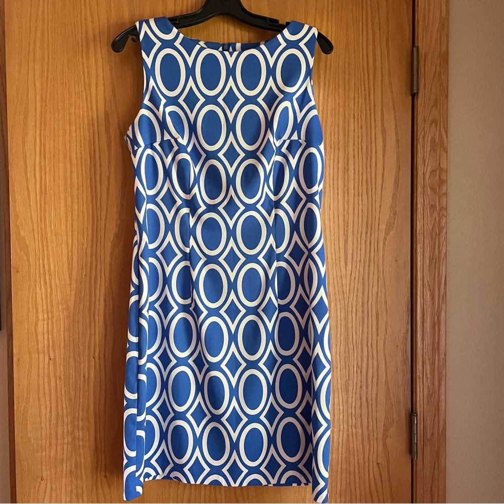 Alyx Blue and White Circle Pattern Dress